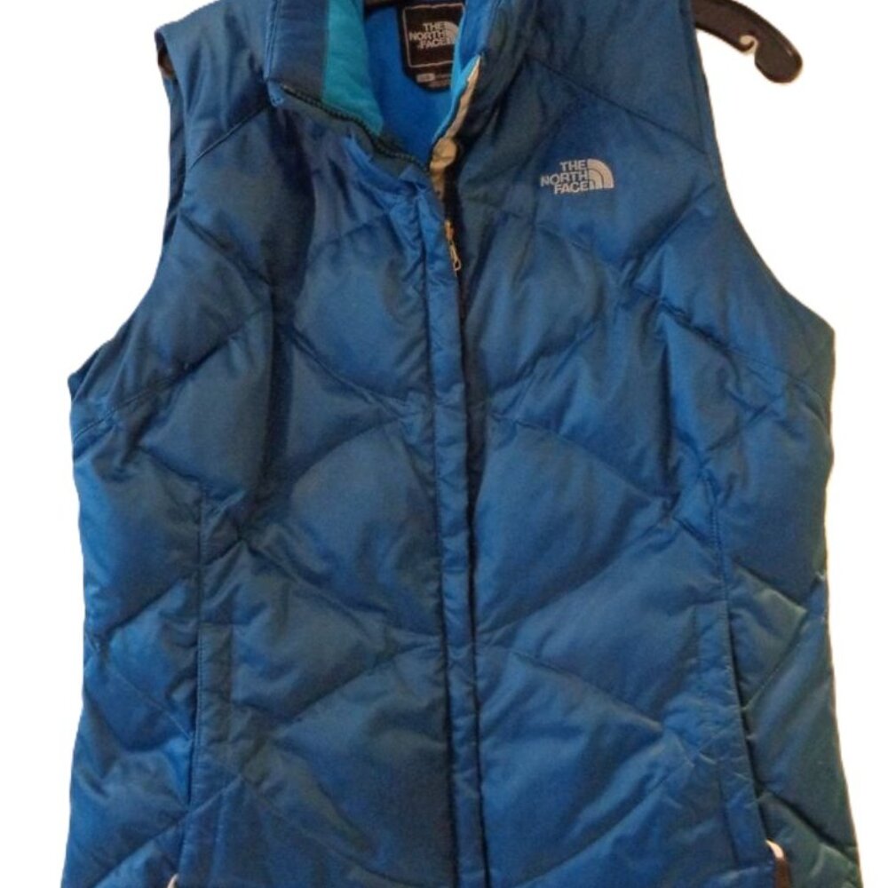 Rare NORTH FACE vest 550 Aconcagua teal/turquoise ski puffer - L - Picture 3 of 9